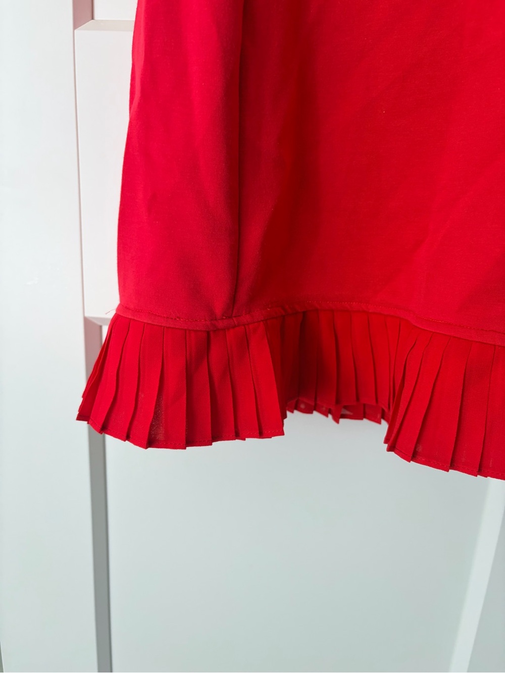Carbon38 Red Tomato Scuba Pleated-Hem Tennis Dress | XS - Picture 6 of 7
